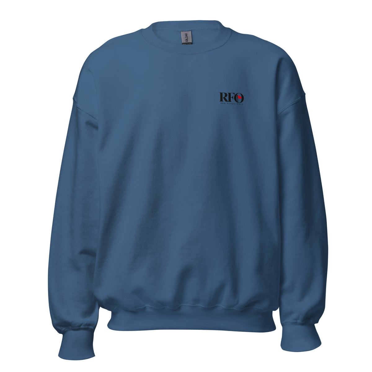 Sweatshirt "Impressions. Mostly Bad Ones.", cor azul índigo, frente