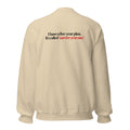 Sweatshirt "I Have A Five-Year Plan", cor areia, costas