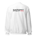 Sweatshirt "90% Hope, 10% Canva", cor branca, costas