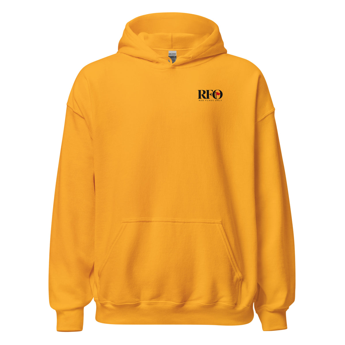 Hoodie "Impressions. Mostly Bad Ones.", cor dourada, frente