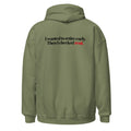 Hoodie "I Wanted To Retire Early", cor verde militar, costas