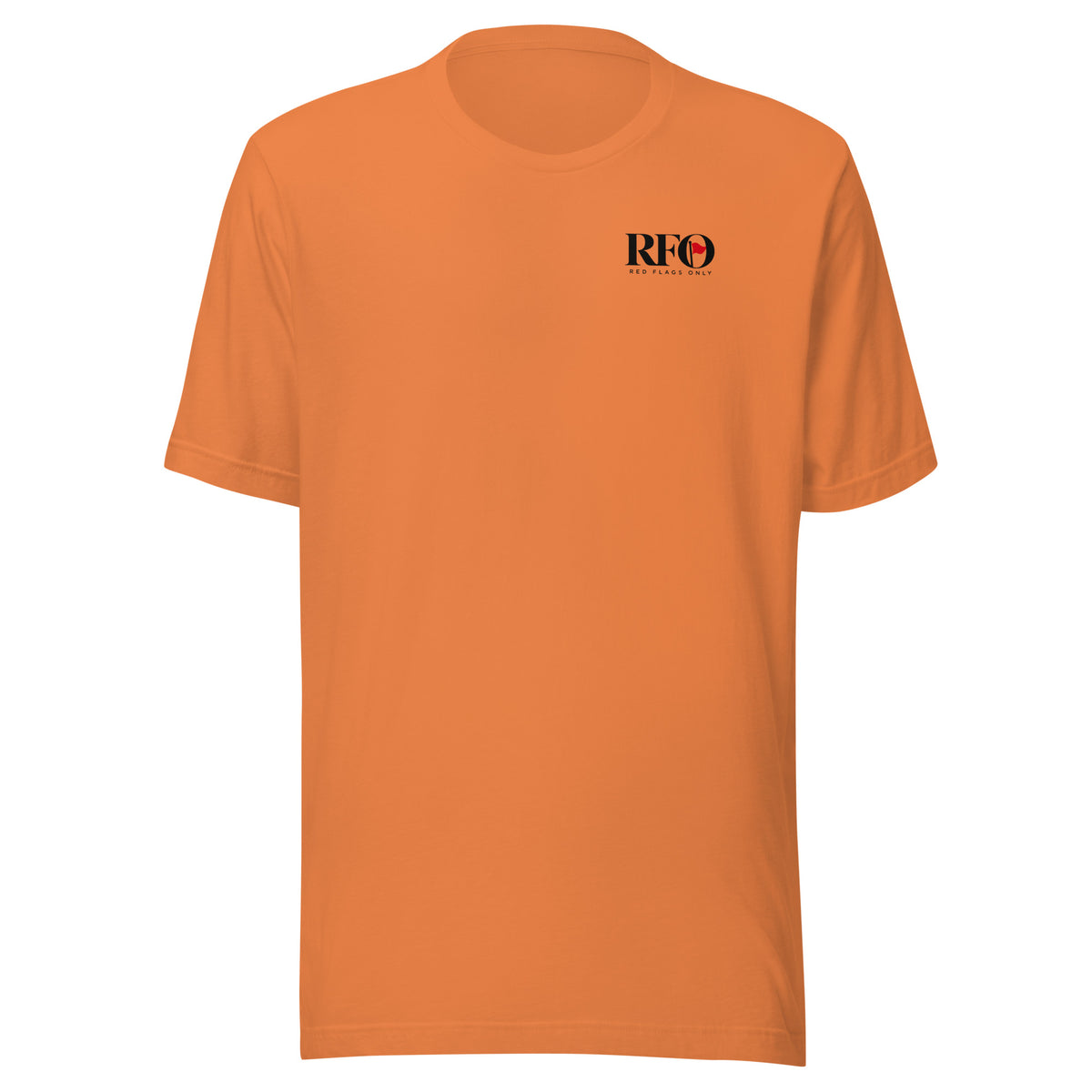 T-shirt "90% Hope, 10% Canva", cor laranja queimado, frente