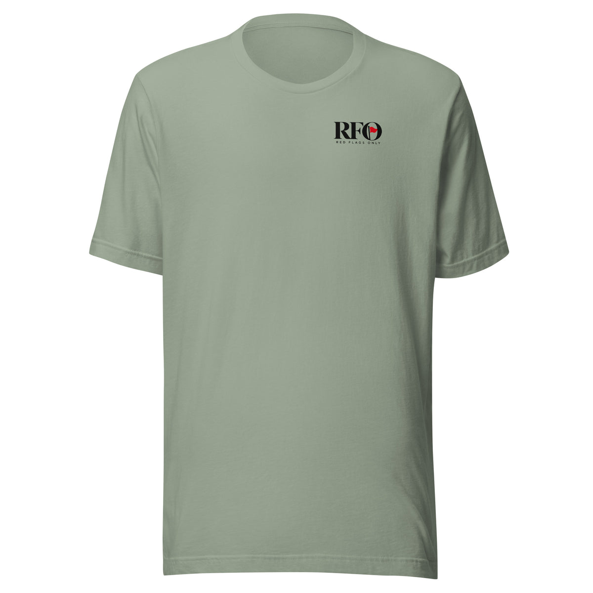T-shirt "Impressions. Mostly Bad Ones.", cor verde sálvia, frente