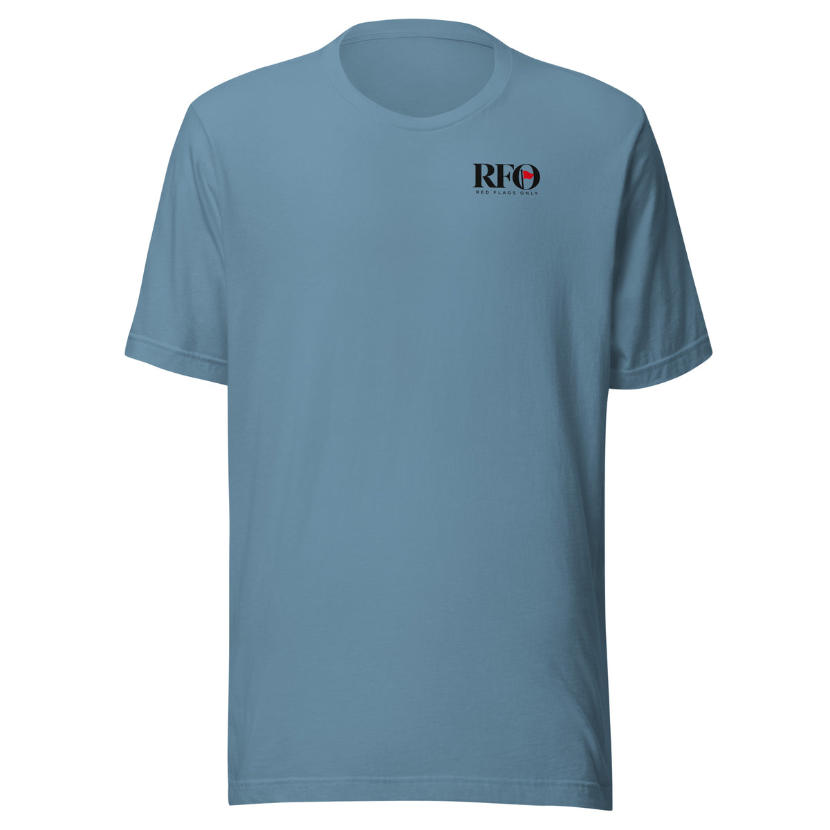 T-shirt "My Wallet Is Like An Onion", cor azul aço, frente