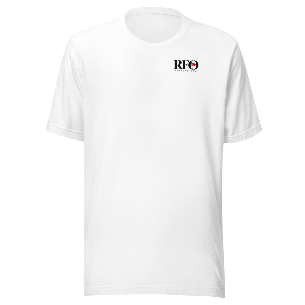 T-shirt "My Wallet Is Like An Onion", cor branca, frente