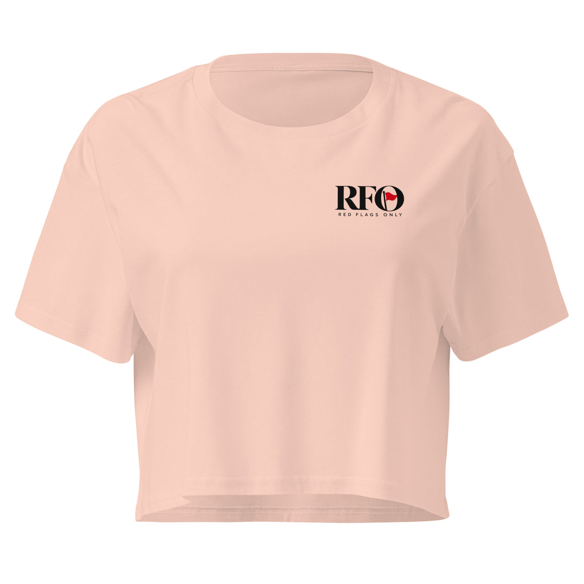 T-shirt Cropped "My Content Calendar", cor rosa pálido, frente